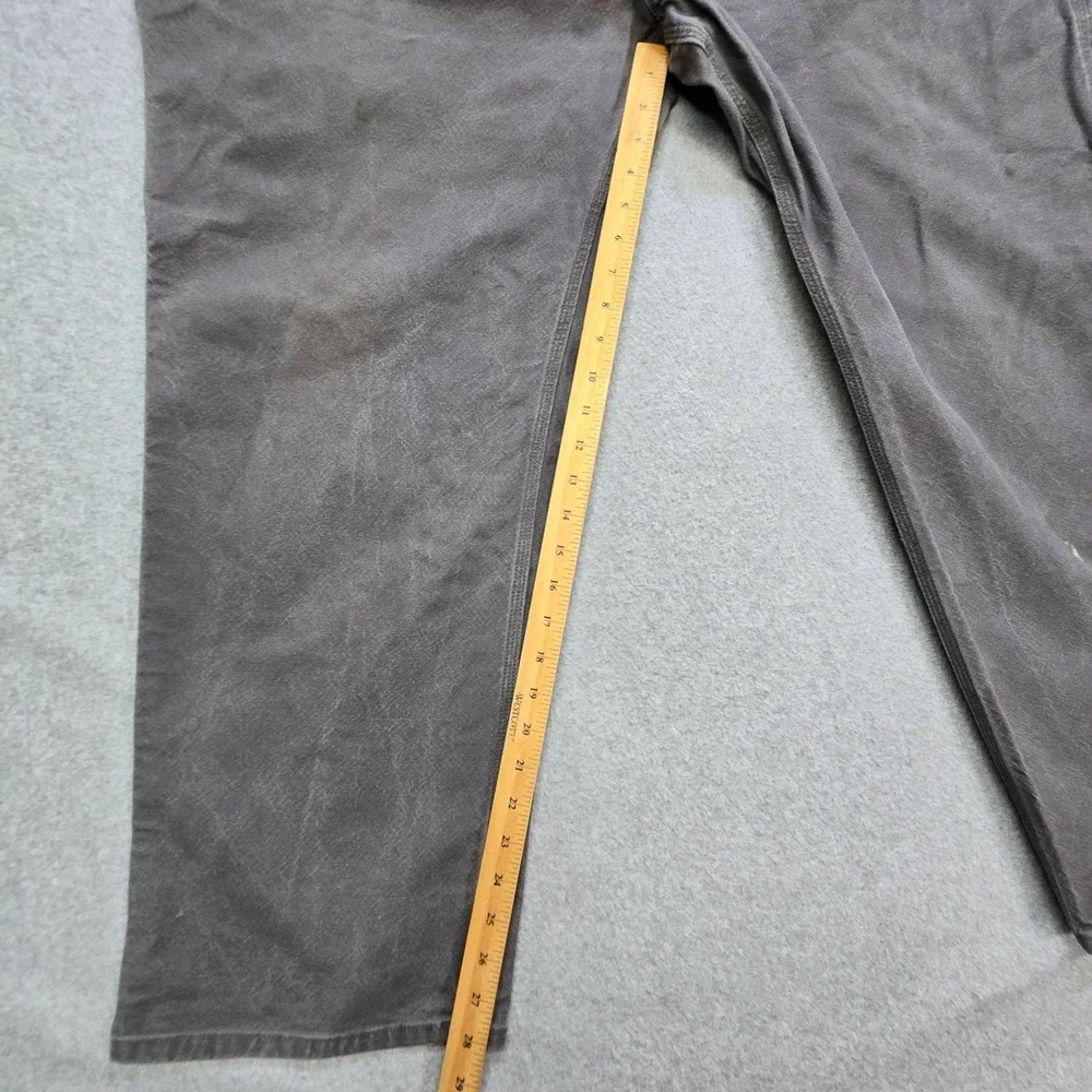 Carhartt Pants Mens 42x28 Gray Carpenter Relaxed Cotton Canvas Workwear Pockets